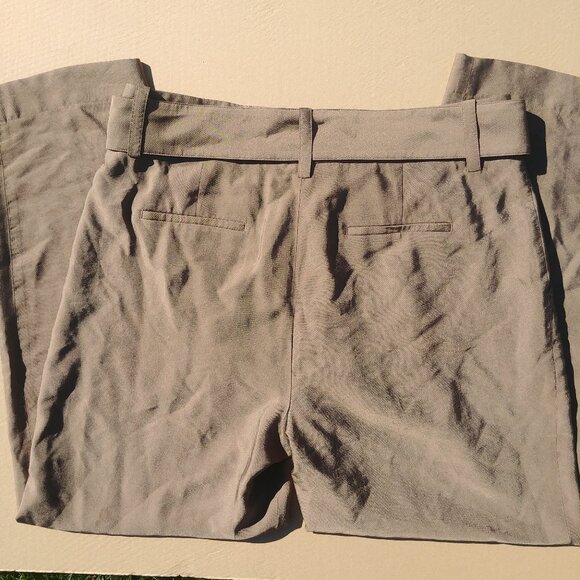 NEW WITH TAGS Vince size 16 silky pants trousers olive green taupe brown - Picture 2 of 10